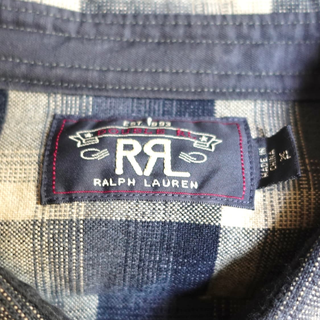 rrl 더블알엘 명작 옴브레셔츠 xl 상품이미지4