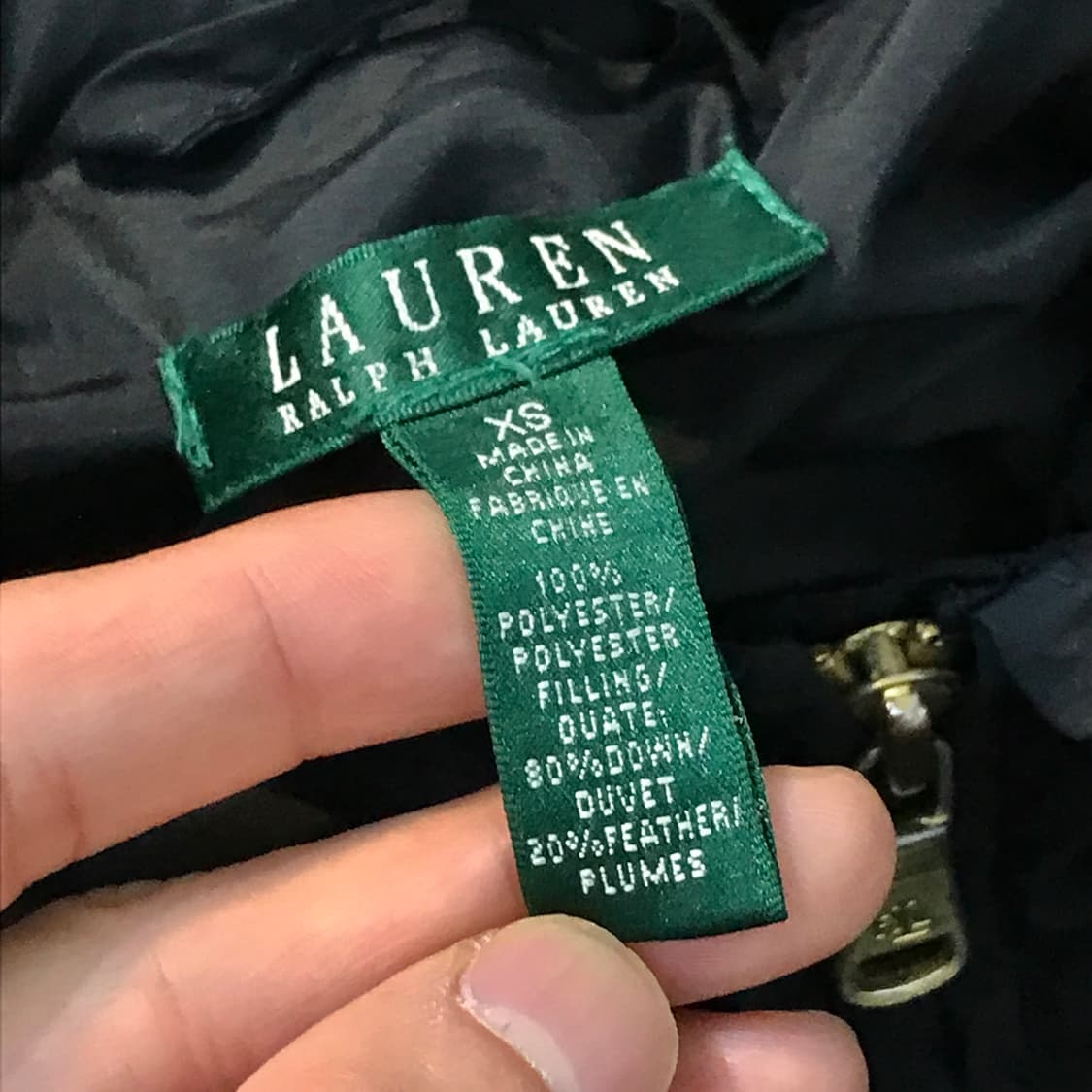 로렌 랄프로렌 블랙 덕다운 후디 패딩 점퍼 여성 55 66 사이즈  상품이미지9