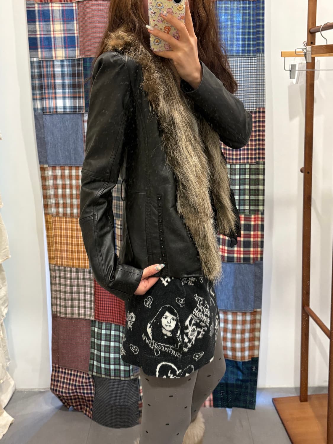 양가죽 폭스털 레이어드 무스탕 상품이미지2