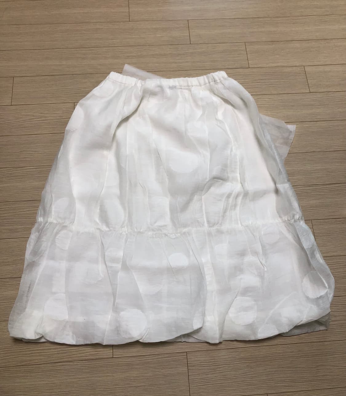 코튼 도트 밴딩 핀턱 볼륨 스커트 상품이미지1