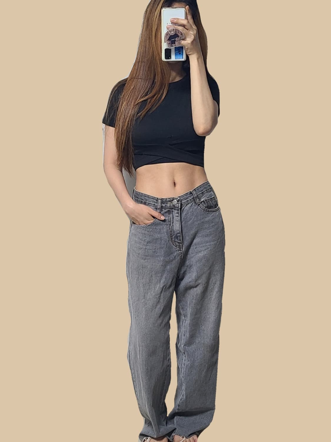 빈티지 워싱 일자핏 데님팬츠 상품이미지2