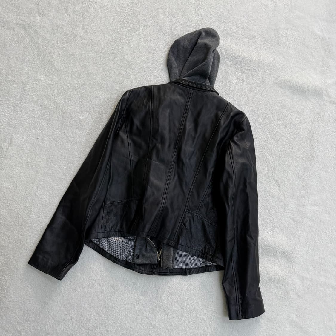 91 시티지 양가죽 후드 라이더 자켓 0401T 상품이미지2