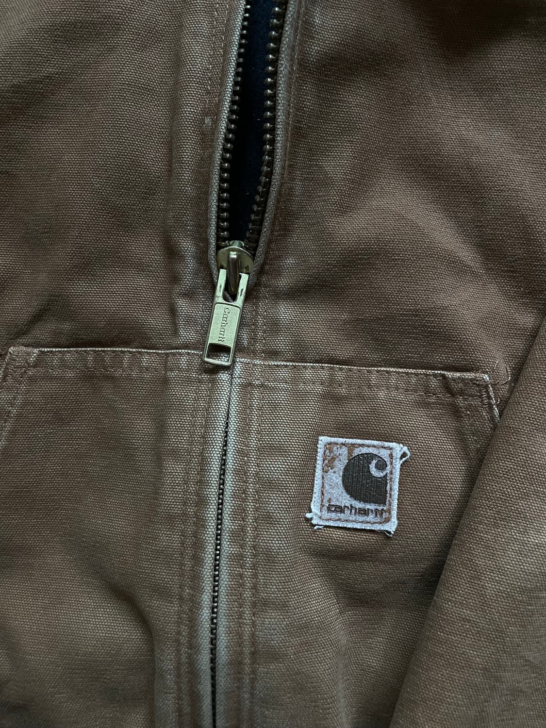 칼하트 j130 BRN 브라운 액티브 자켓 샌드스톤 상품이미지5