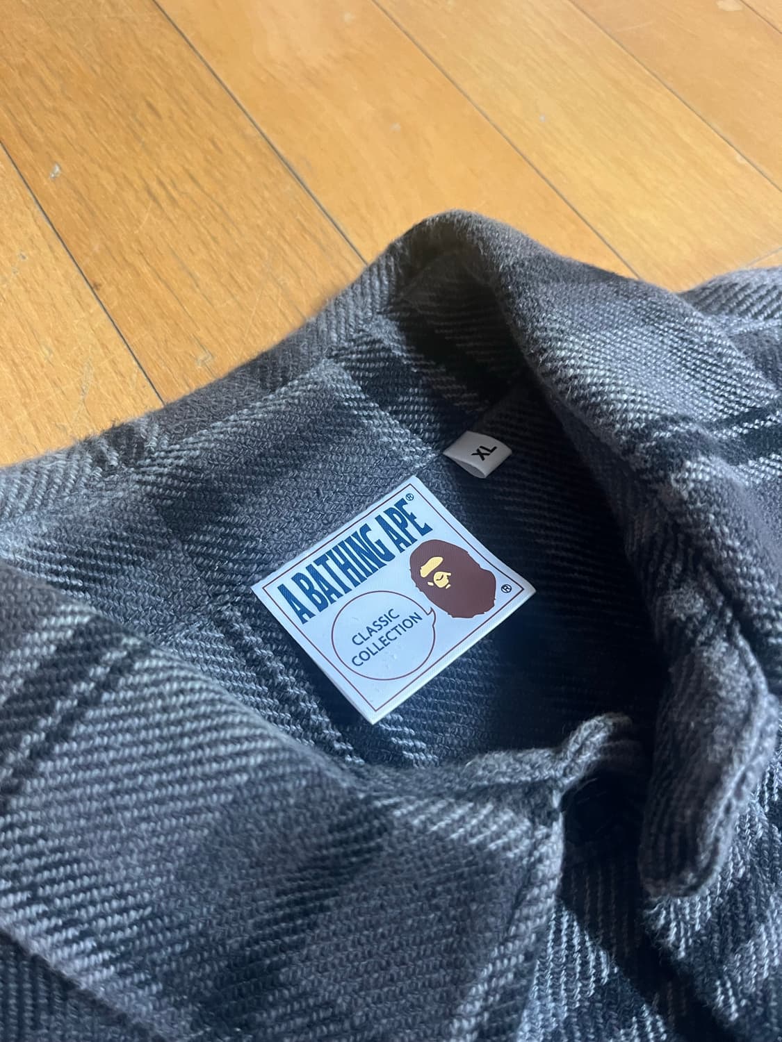 [XL] 베이프 체크 플란넬 셔츠 상품이미지4