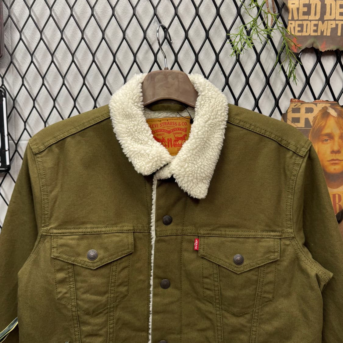 리바이스 타입 3 쉐르파 트러커 자켓 카키 상품이미지3