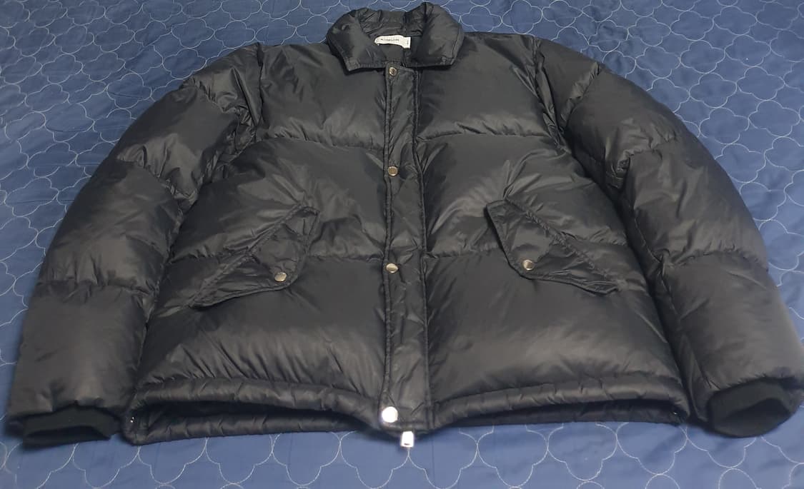 커뮤어 카라 푸퍼 숏 다운 패딩 점퍼 블랙 (XL) 상품이미지1