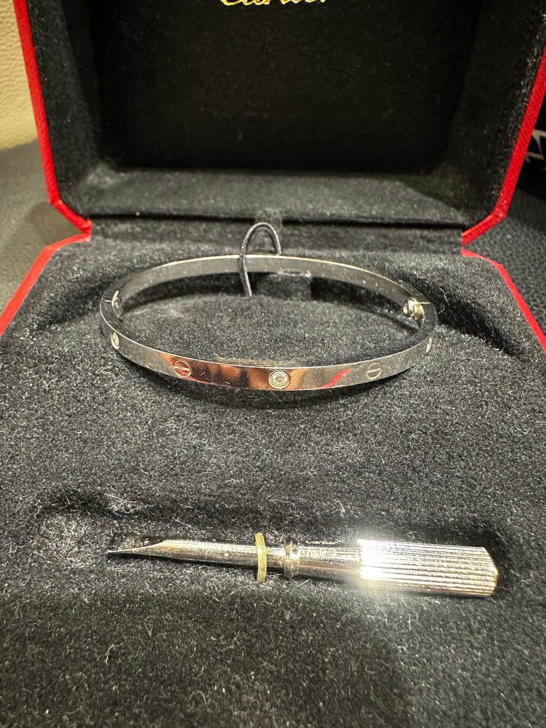 까르띠에 러브 팔찌 스몰(SM) 화이트골드 다이아6P 16호 상품이미지7