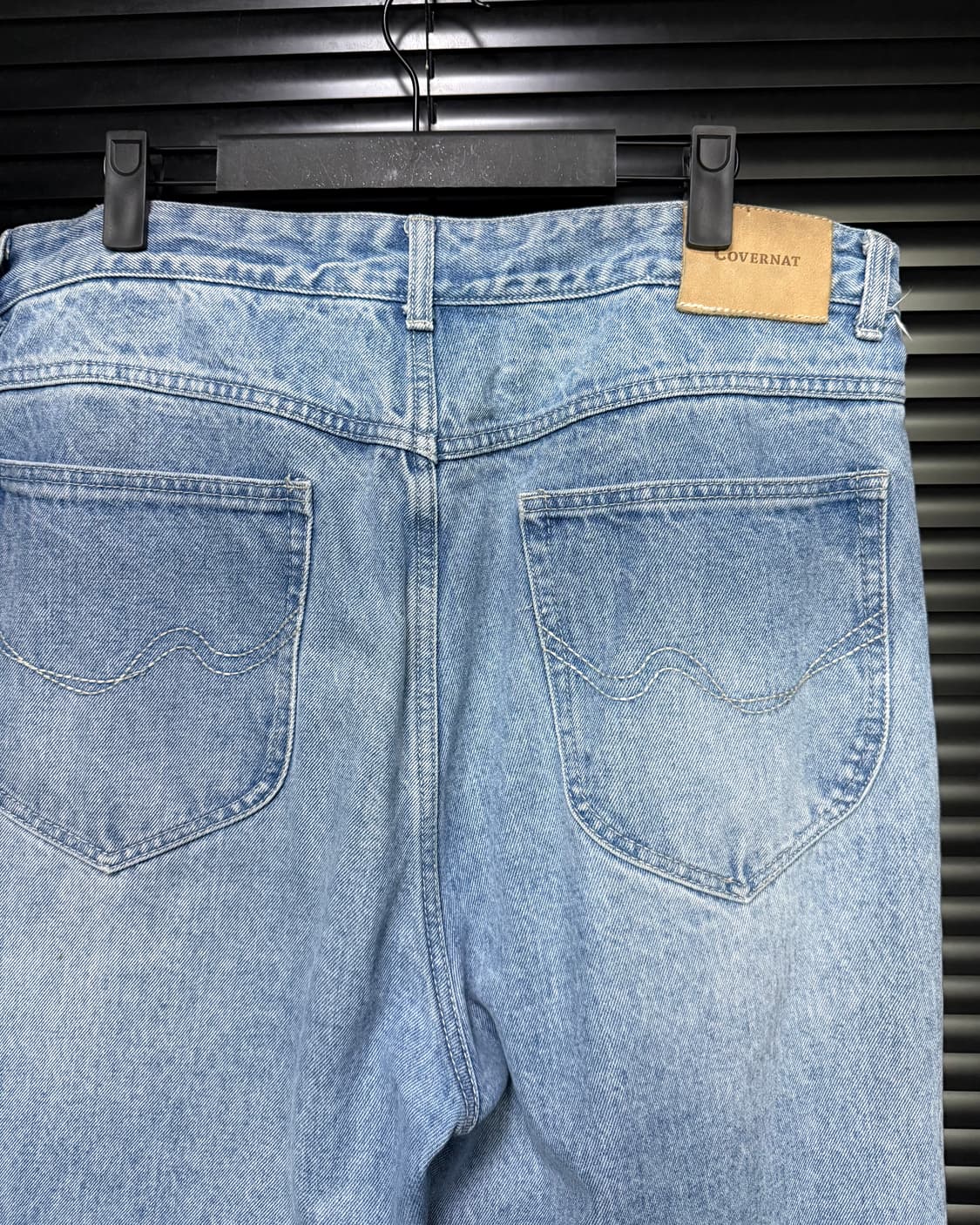 커버낫 레귤러핏 연청 데님 워싱 워크 팬츠 XL 35 36 빅사이즈 큰옷 상품이미지1