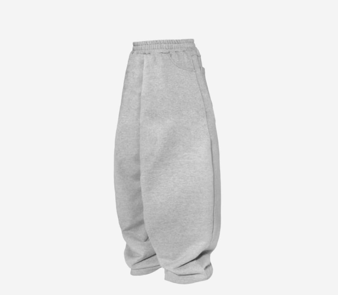 mjd 에브리데이 헤비 스웨트 배기 팬츠 멜란지 그레이 상품이미지1
