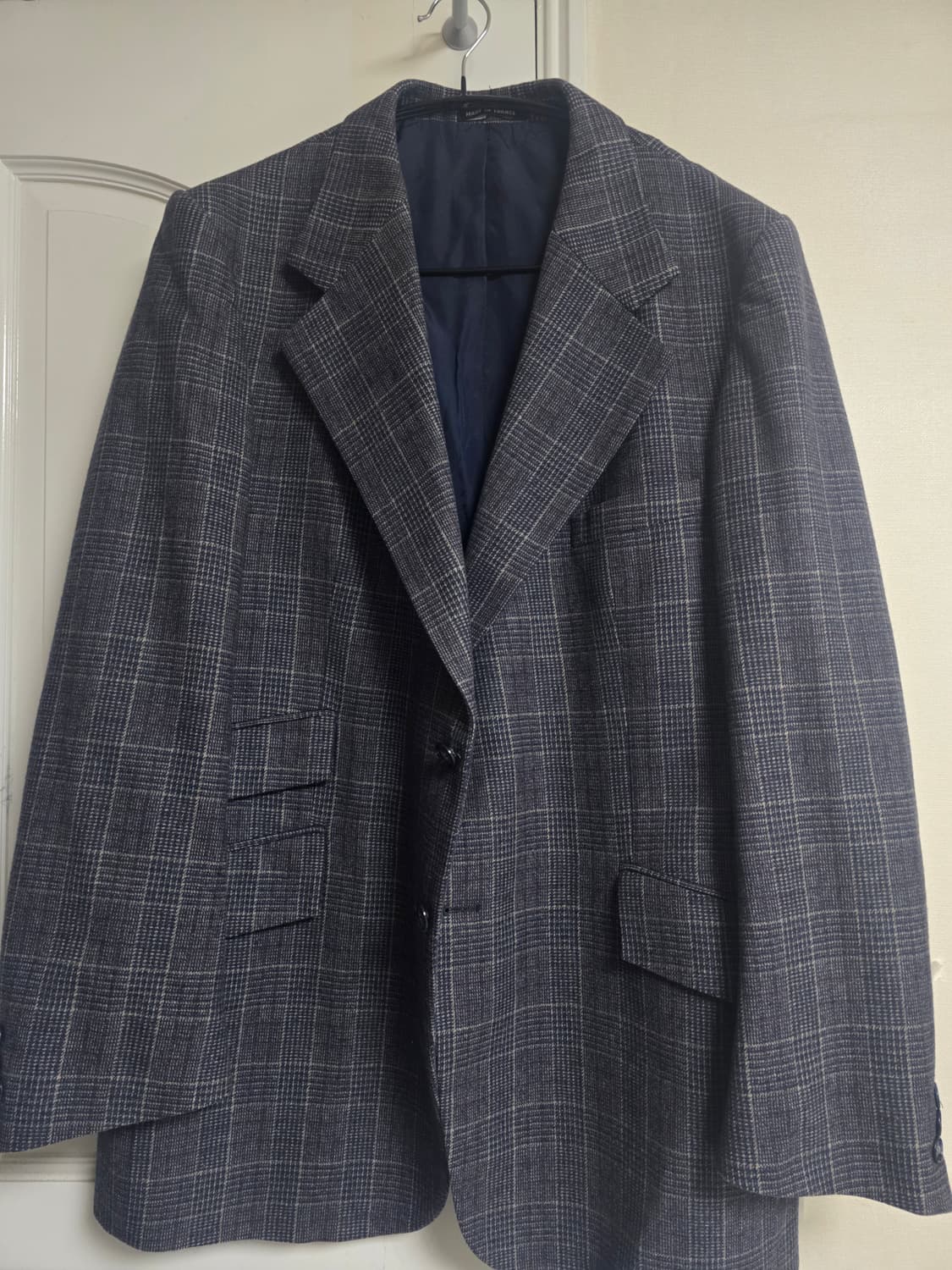 생로랑 체크 블레이져 상품이미지1