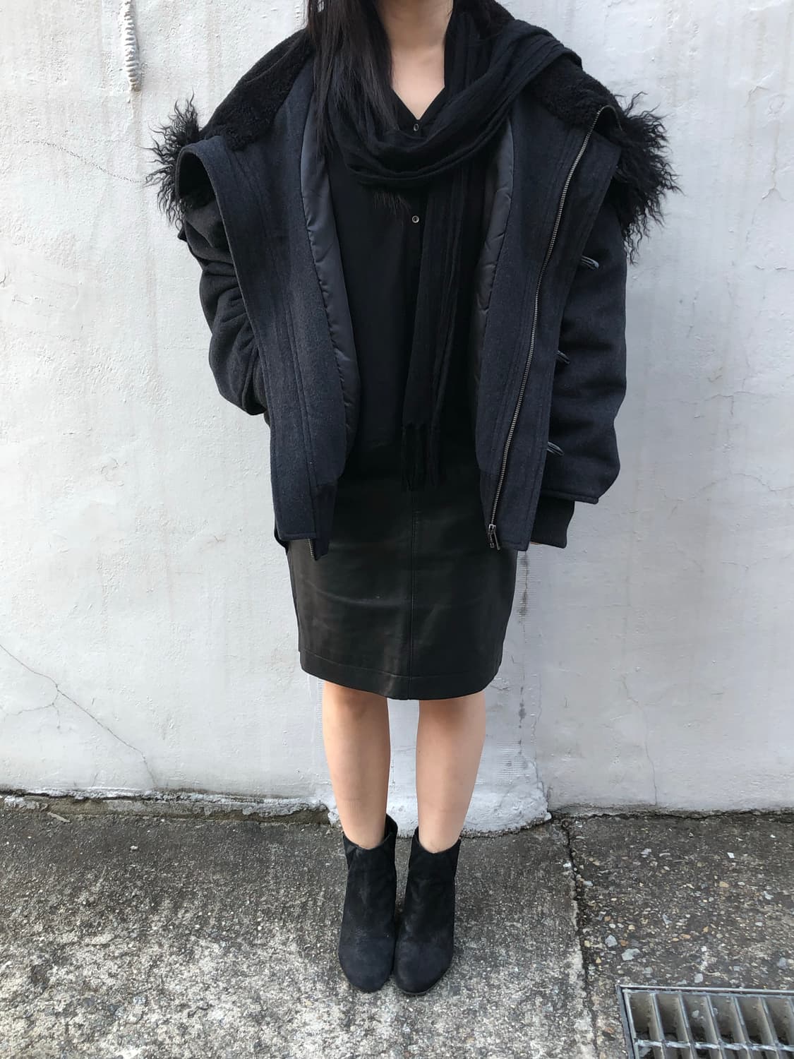 리얼 레더 스커트 상품이미지2