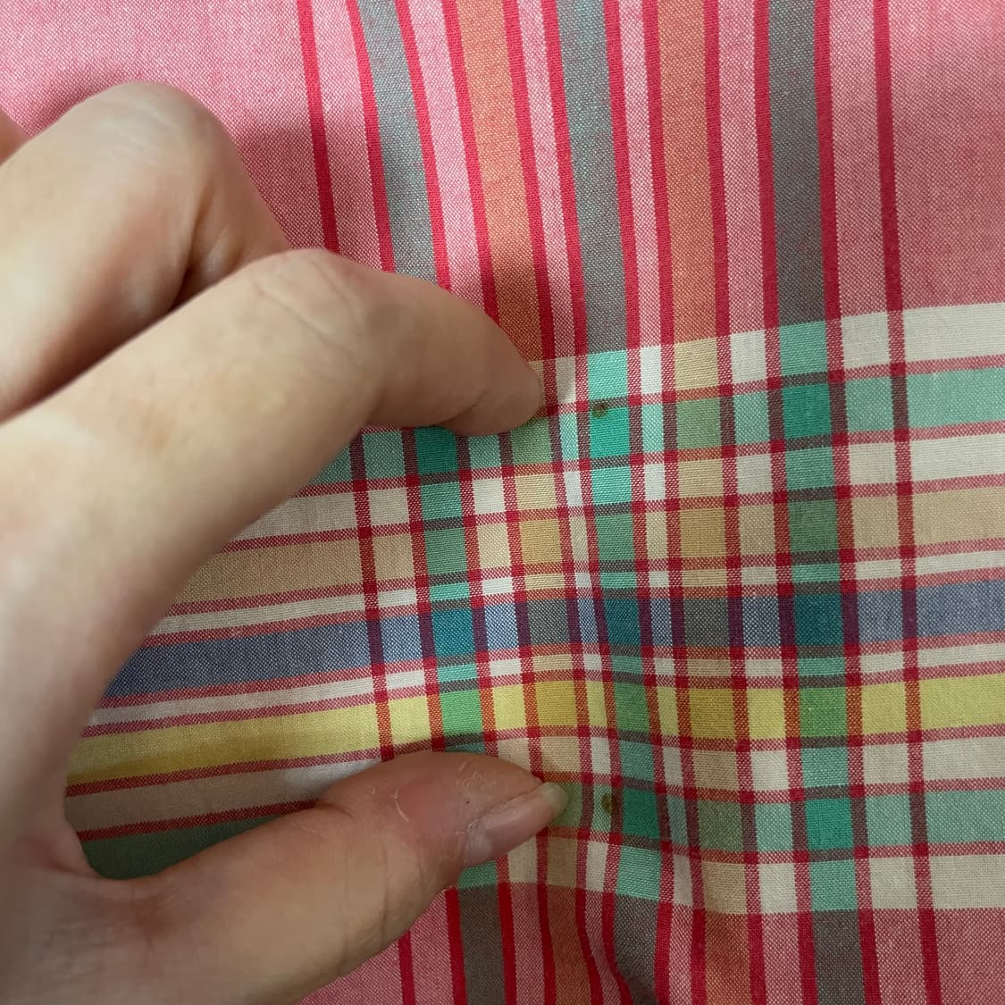 GAP 원포켓 코랄 핑크 체크 셔츠 S 상품이미지6