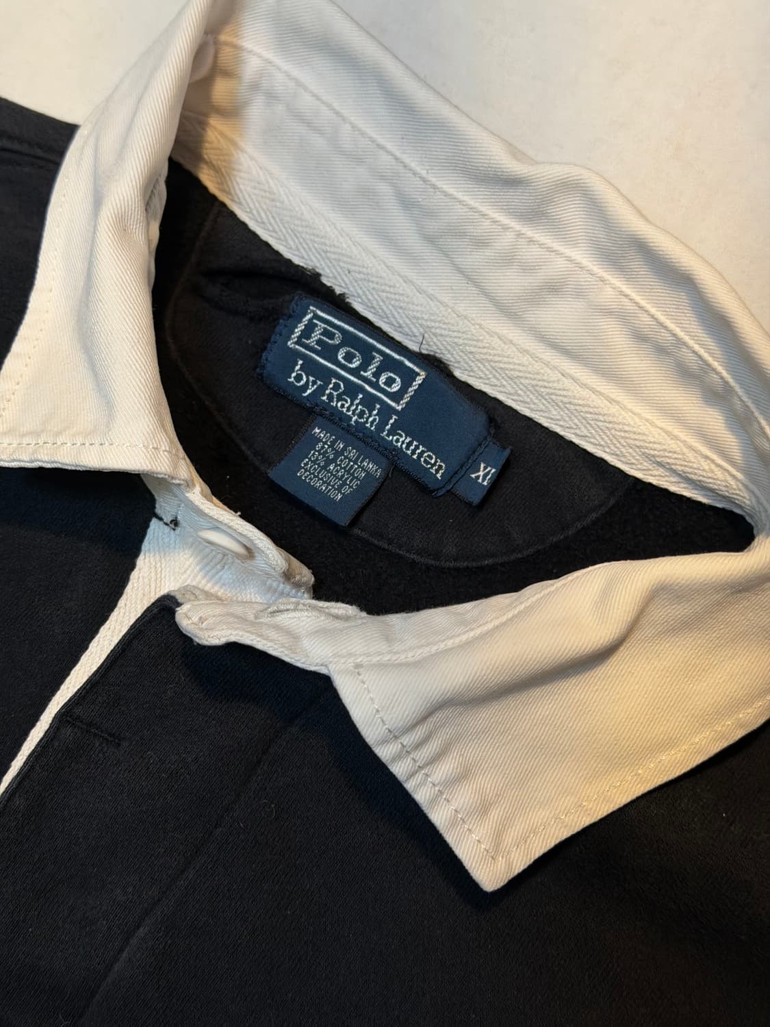 폴로 랄프로렌 롱슬리브 럭비 카라티 블랙 상품이미지2