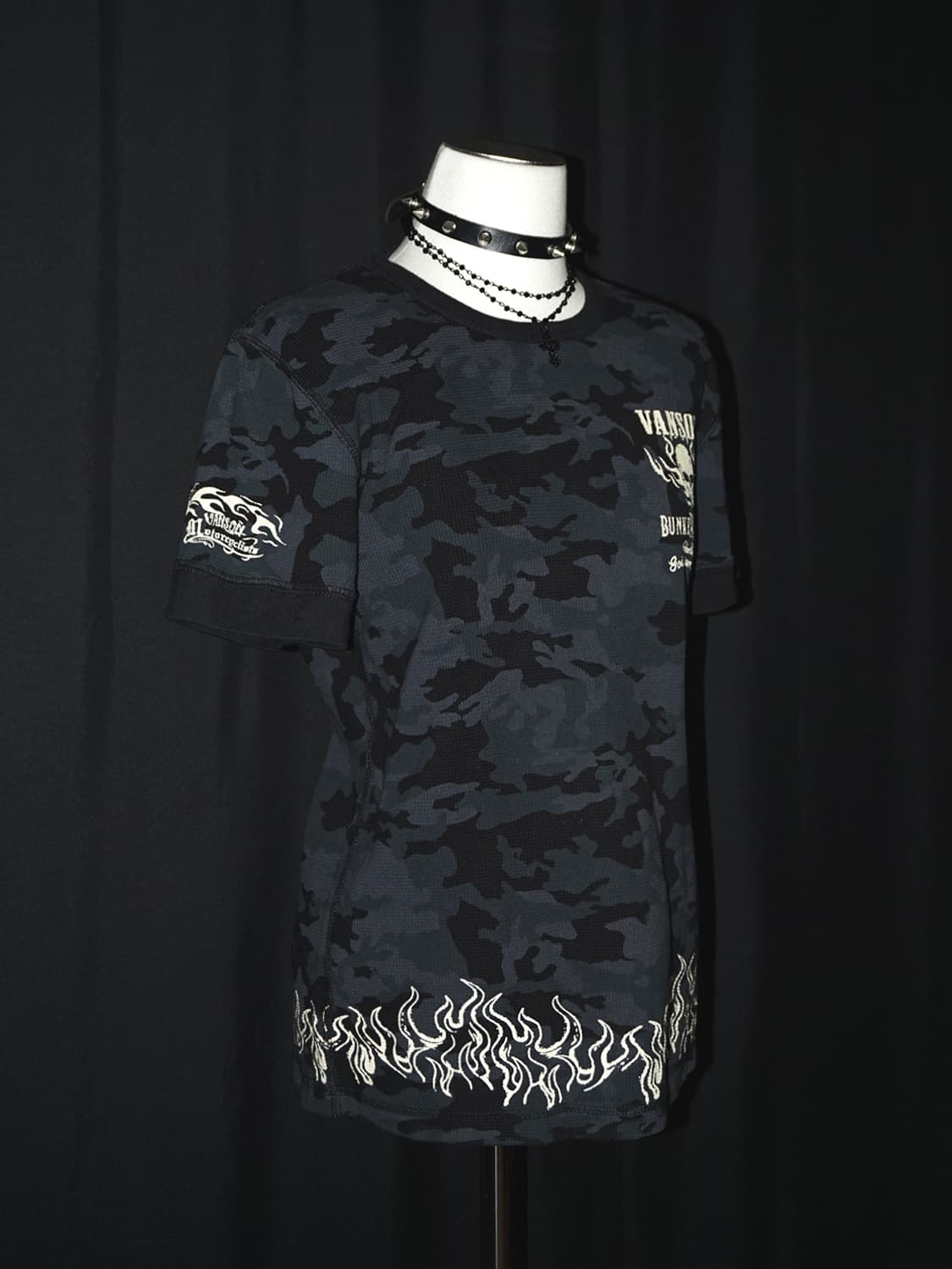 (vanson) punk skull camo t  상품이미지3