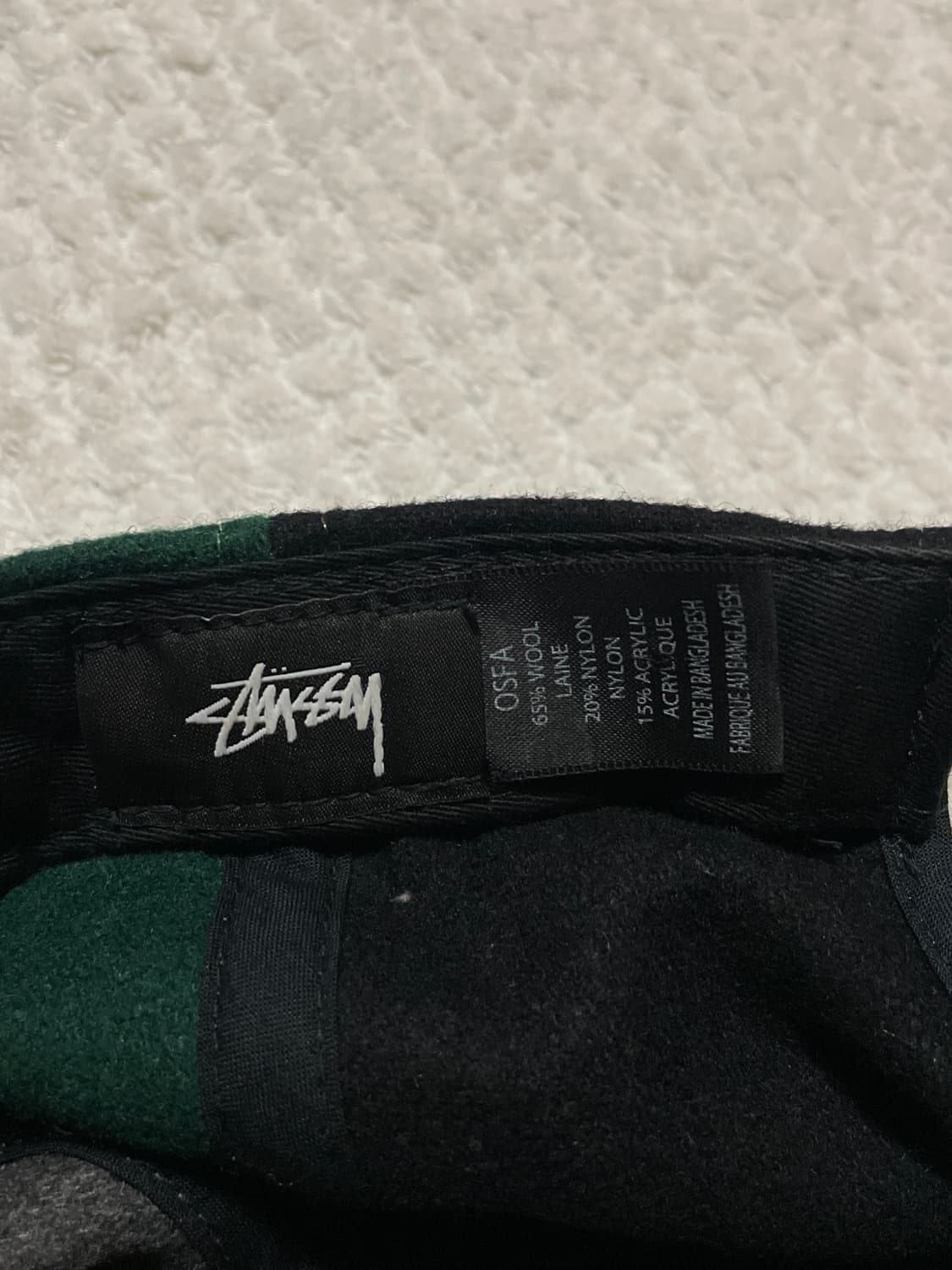 STUSSY 스투시 6패널 멀티컬러 멜톤 울 스트랩백 볼캡 상품이미지8