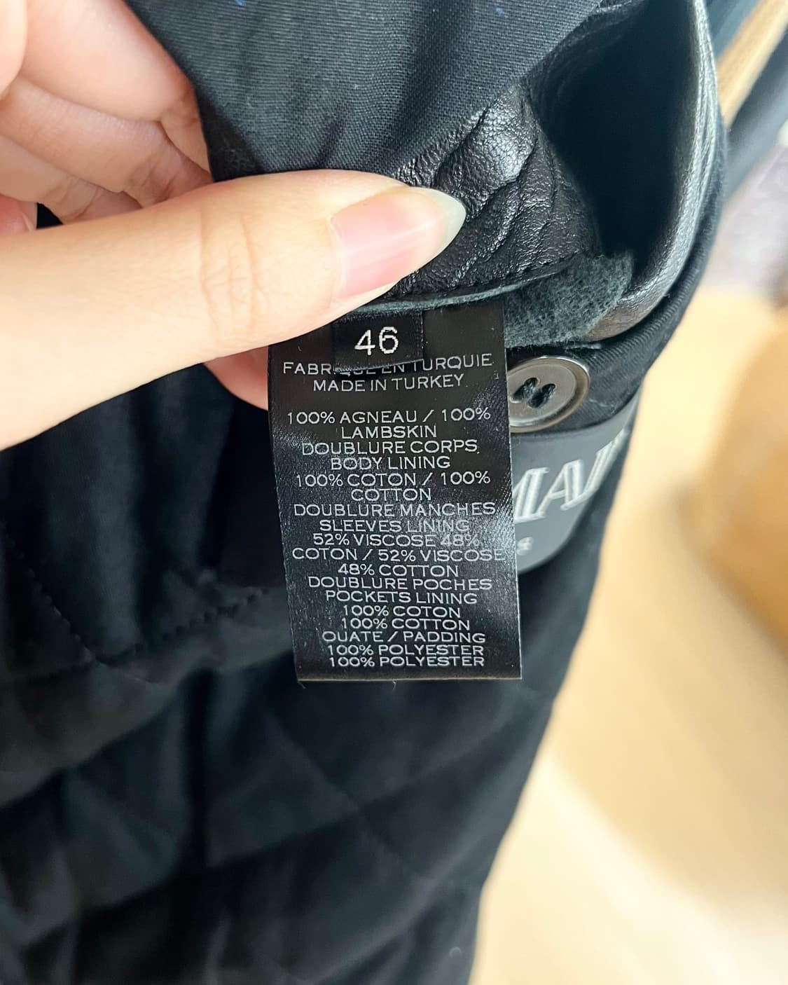 발망 블랙 램스킨 모토자켓 상품이미지8