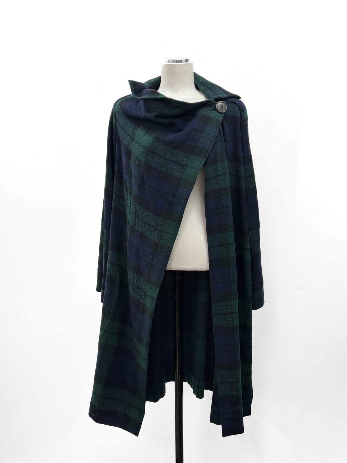비비안웨스트우드 앵글로매니아 그린 체크 울 코트 상품이미지5
