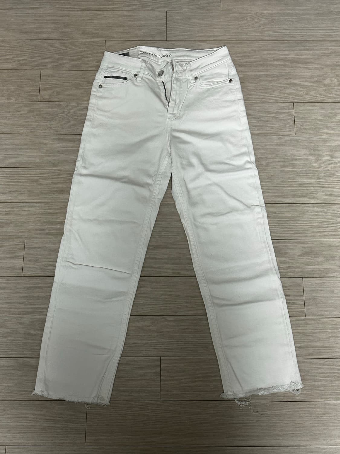(W) CALVIN KLEIN JEANS 화이트 데님팬츠 상품이미지1