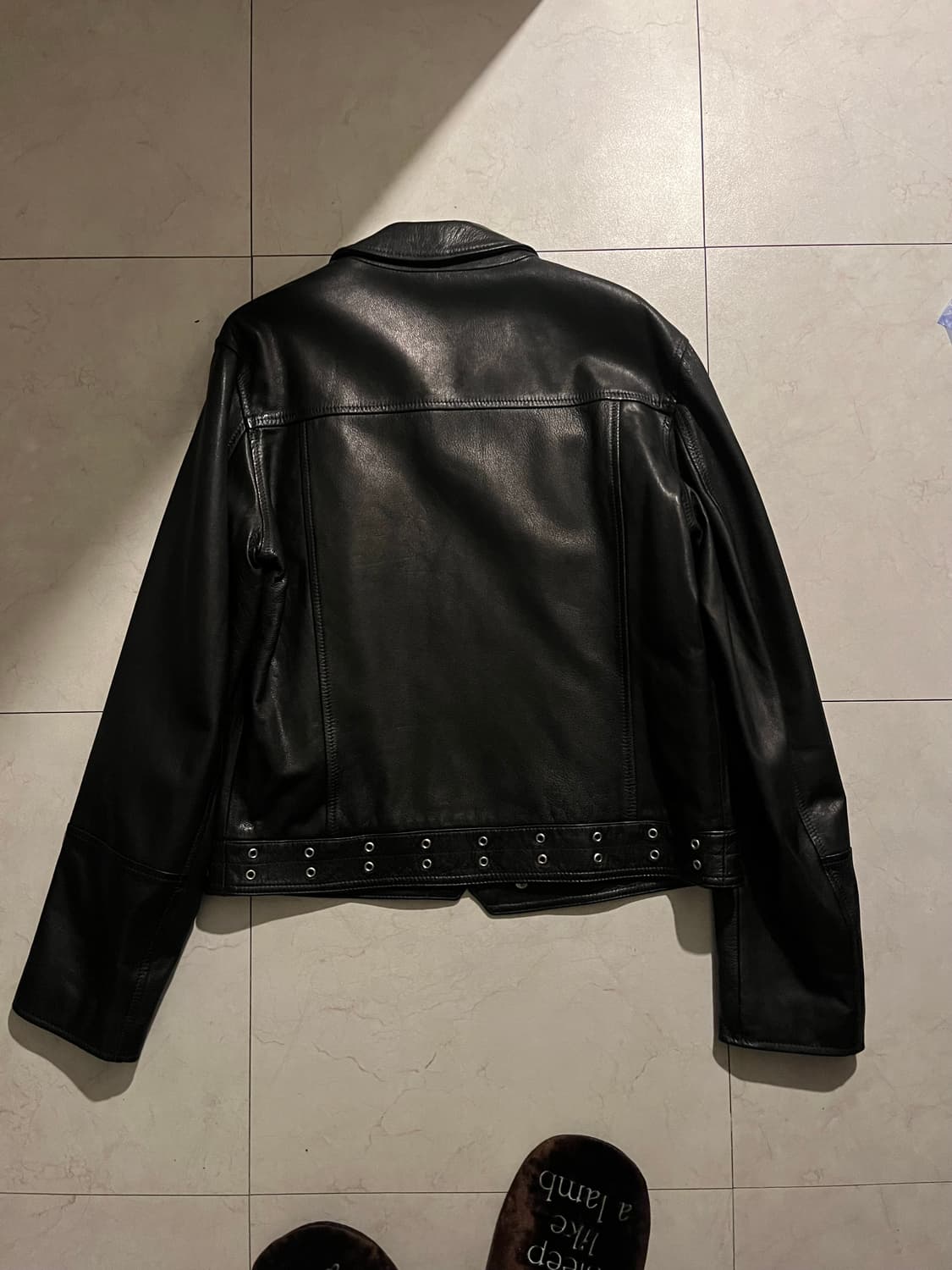 베르사체 진스 레더 자켓 Made in italy 상품이미지3