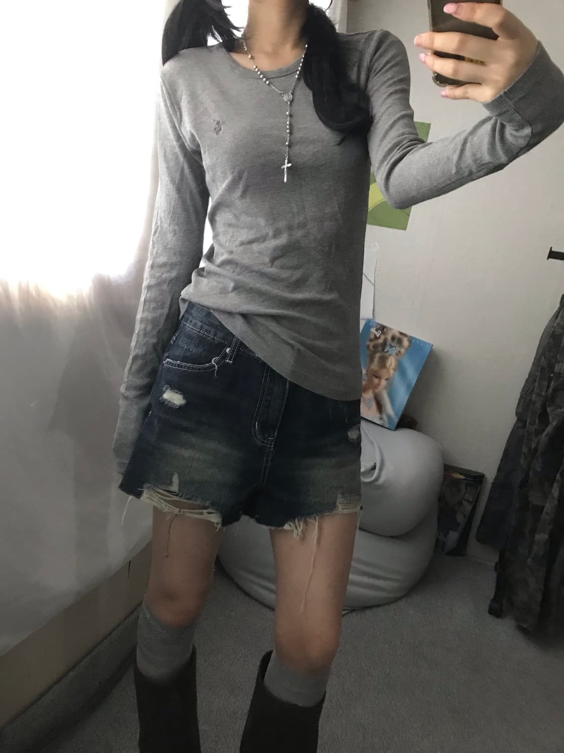 폴로 그레이 와플 롱슬리브 상품이미지7