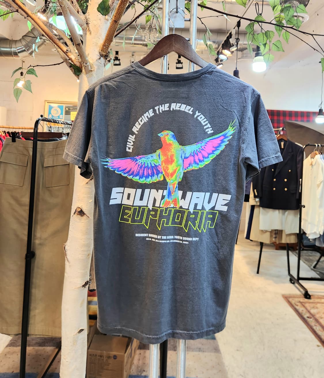 pacsun 미국판 챠콜 워싱 반팔티  미사용품 상품이미지4