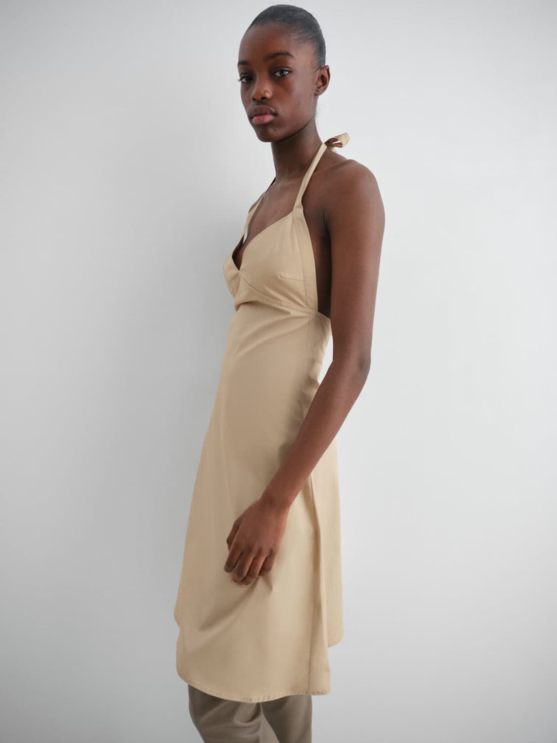 [XS,S,M]기마구아스 Jardin 홀터넥 드레스/베이지 상품이미지4