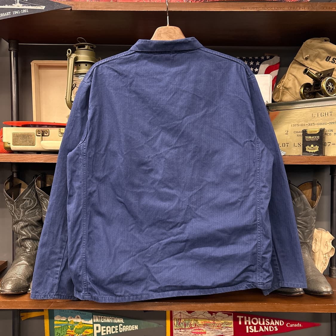 70~80s 헤링본 트윌 프렌치 워크자켓 / 초어자켓 독일생산 N979 상품이미지2