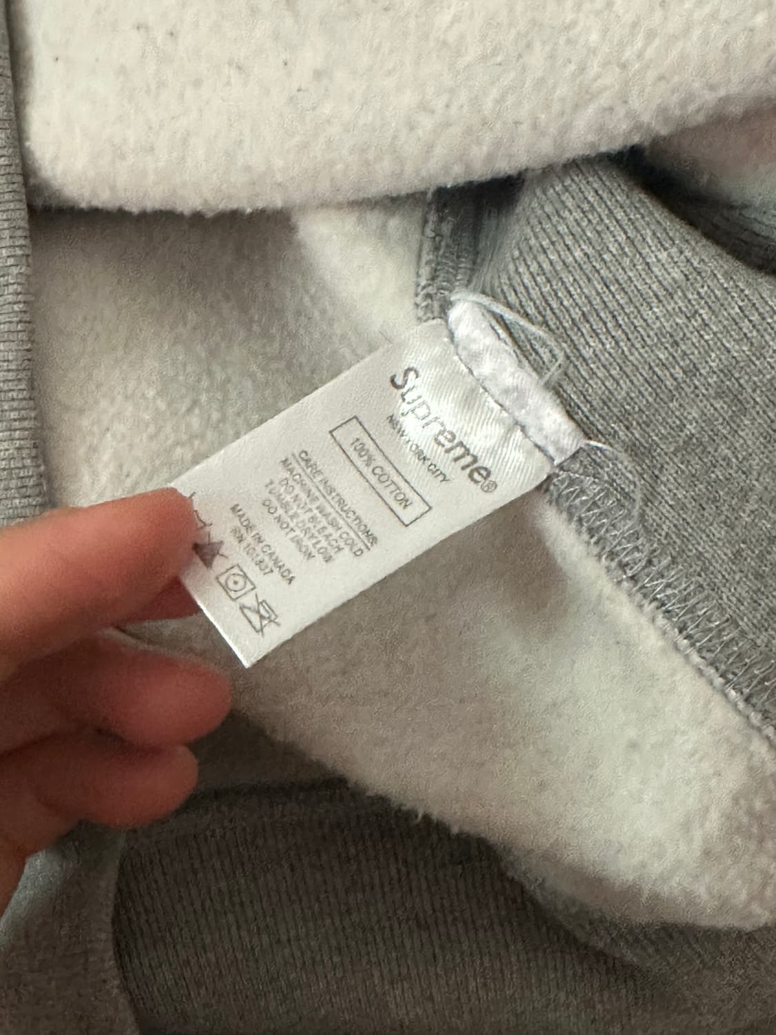 XL 슈프림 박스로고 맨투맨 그레이 상품이미지5