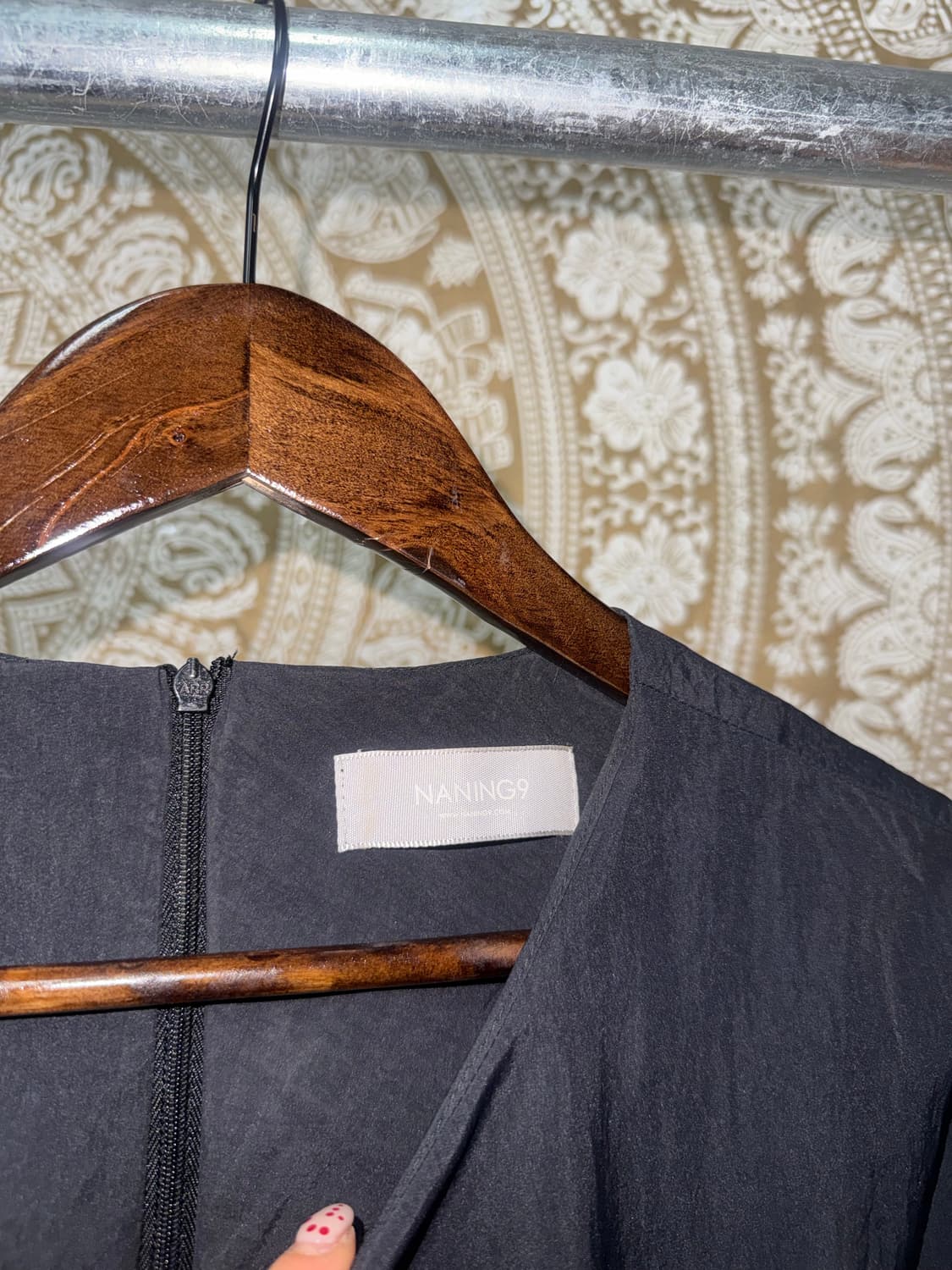 여성 블랙 반팔 원피스  상품이미지3