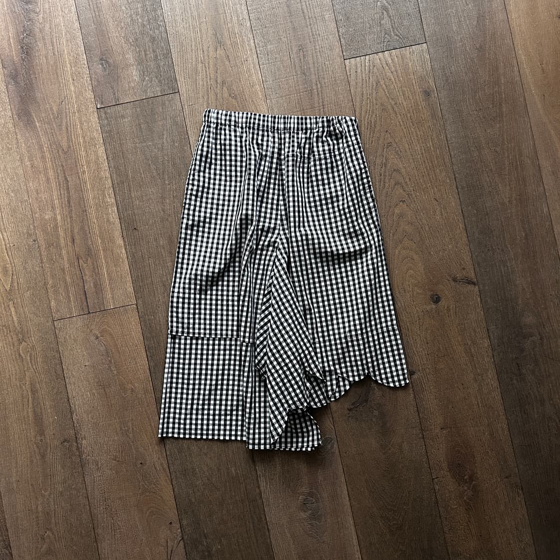 Gingham Check Asymmetry Pants 상품이미지1