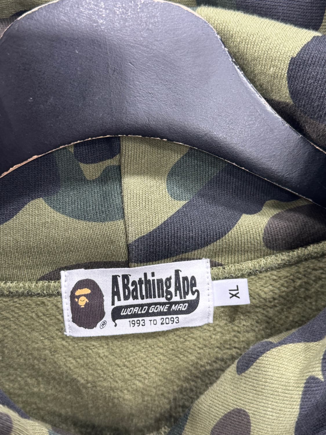 베이프 1st 카모 컬리지 풀오버 후드 아미 그린 XL 상품이미지8