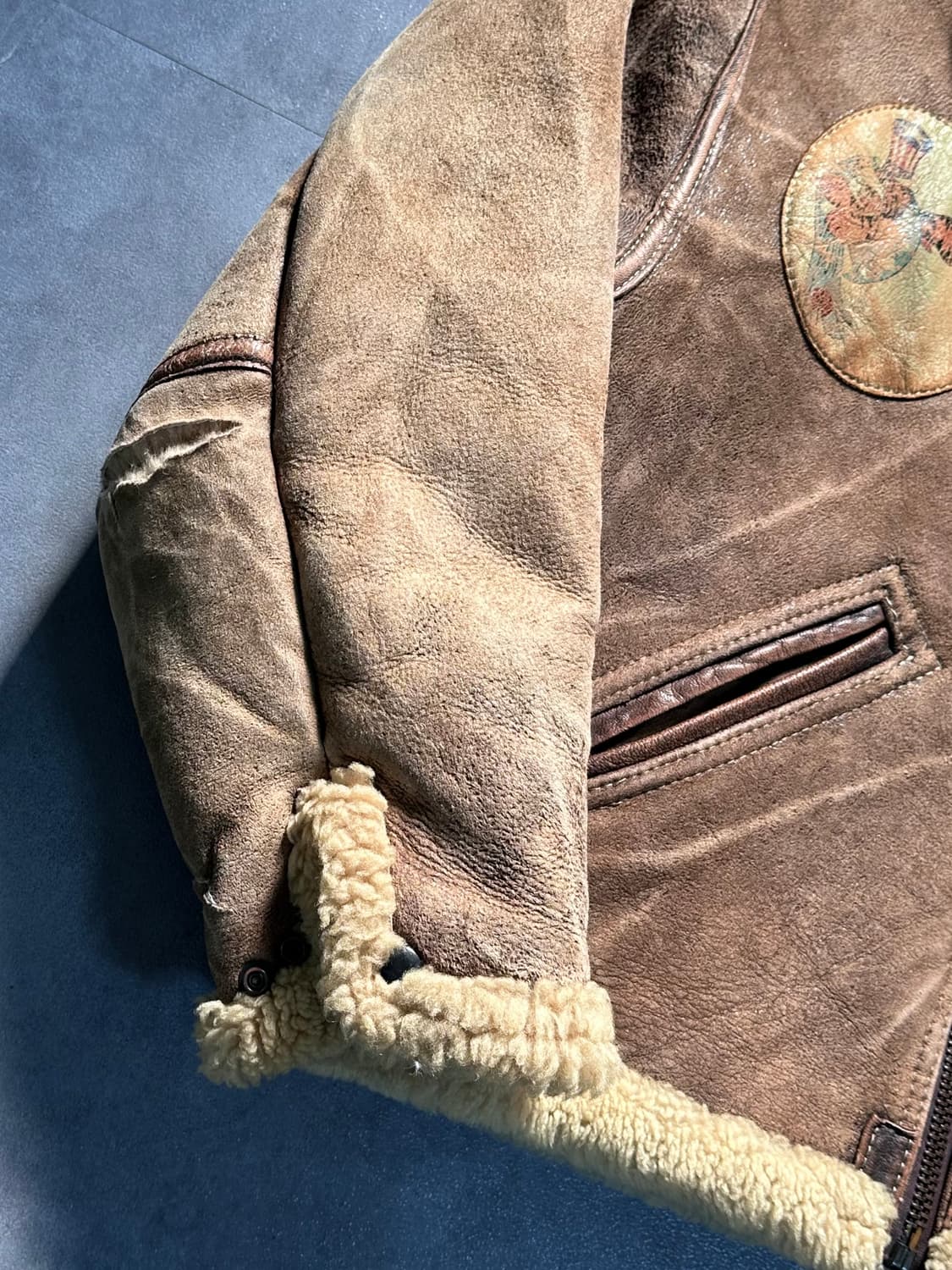 80s 아비렉스 b-11 무스탕 자켓 (va.70) 상품이미지7