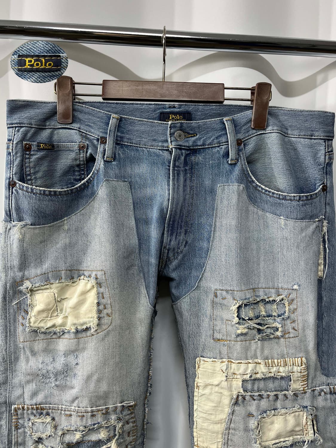 폴로 랄프로렌 1917 homer campbell 501 리페어 데님팬츠 상품이미지5