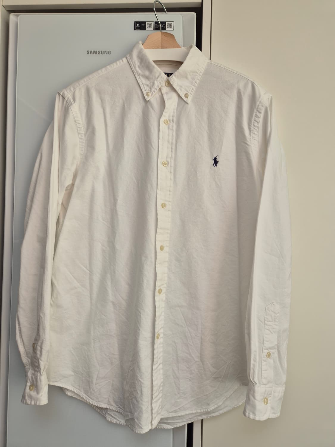 폴로 가먼트다이 옥스포드 셔츠 화이트 클래식핏 L 상품이미지2