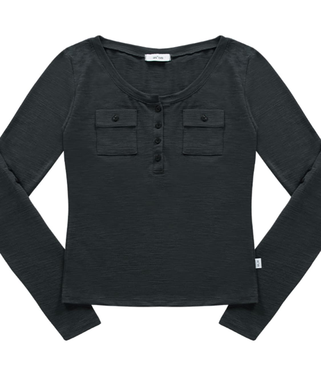 애즈온 포켓 티 슬리브 차콜 상품이미지1