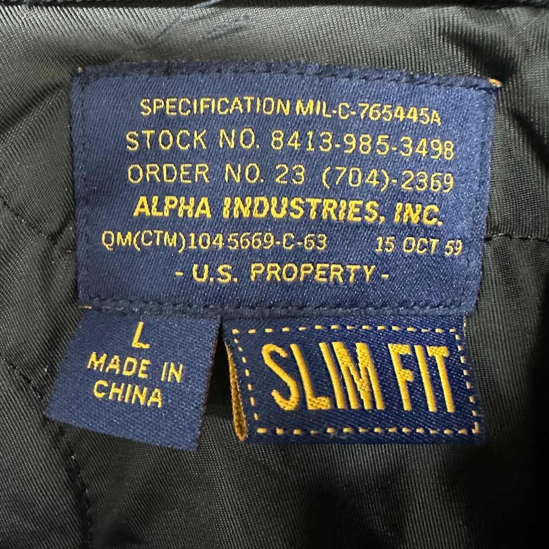 알파인더스트리 스톰 크루즈 ma-1 봄버 자켓 블랙  상품이미지4