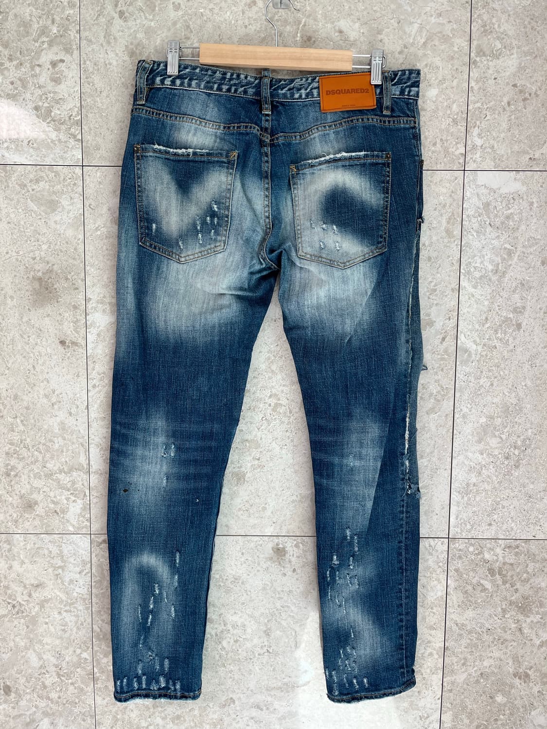 디스퀘어드2 패치 데미지 청바지 48(33~34인치) 정품 상품이미지3