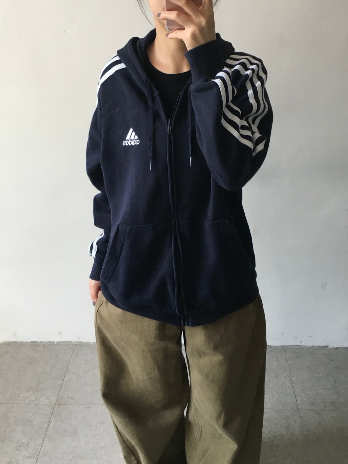 아디다스 삼선 사이드라인 후드집업 상품이미지1