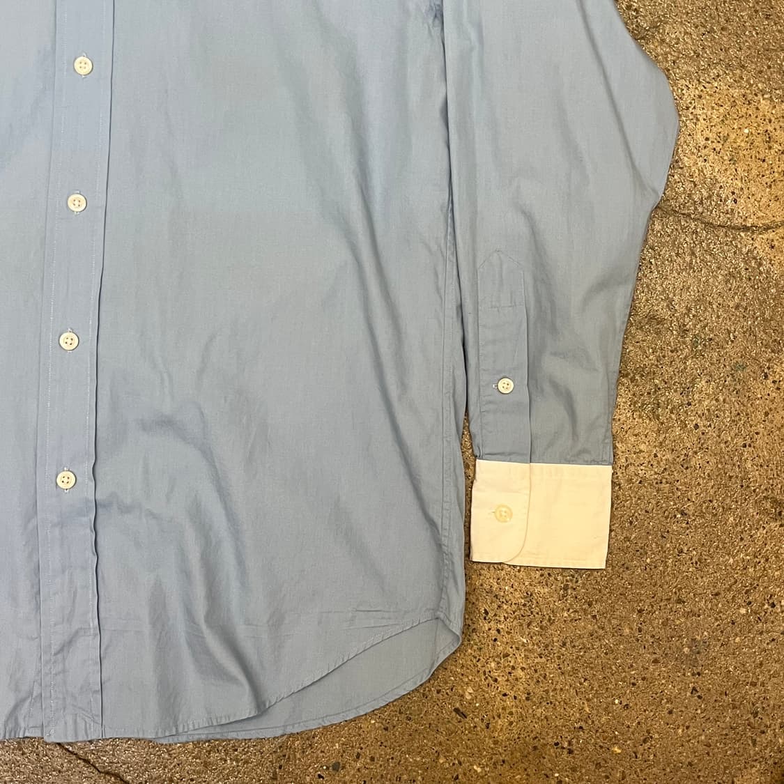 미국 빈티지 폴로 랄프로렌 블루 셔츠 화이트 카라 상품이미지5