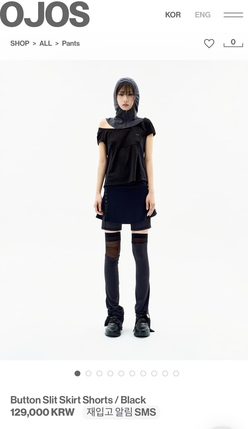 오호스 OJOS Button Slit Skirt Shorts 상품이미지1