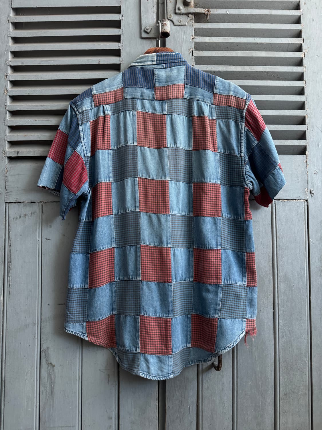 [M]90's USA 빈티지 패치워크 셔츠 상품이미지7