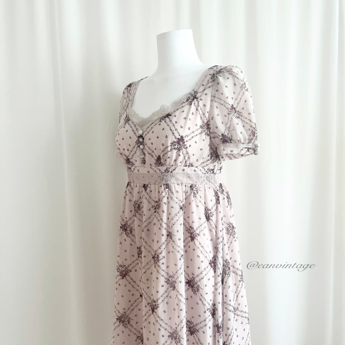 purple flower lace one-piece 상품이미지3