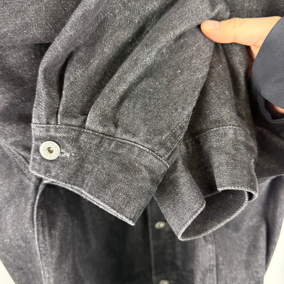 XL) 에스피오나지 릴렉스 흑청 데님 자켓 상품이미지4