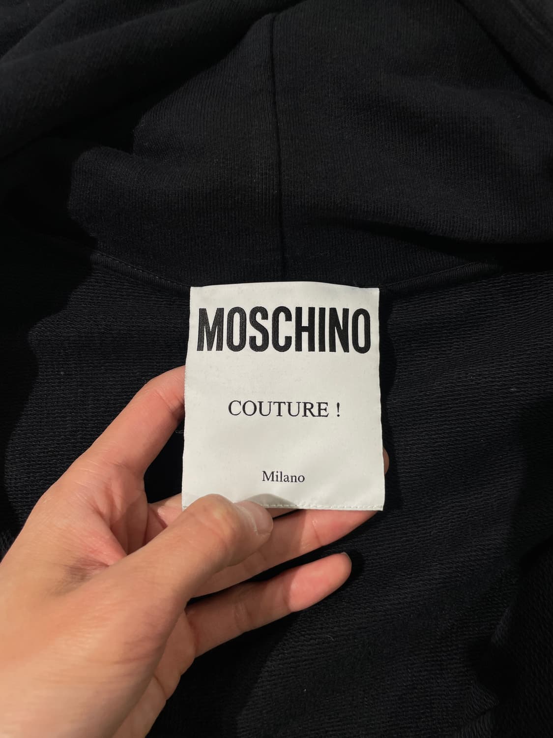 모스키노 블랙 메저먼츠 오버 후디 집업 상품이미지7