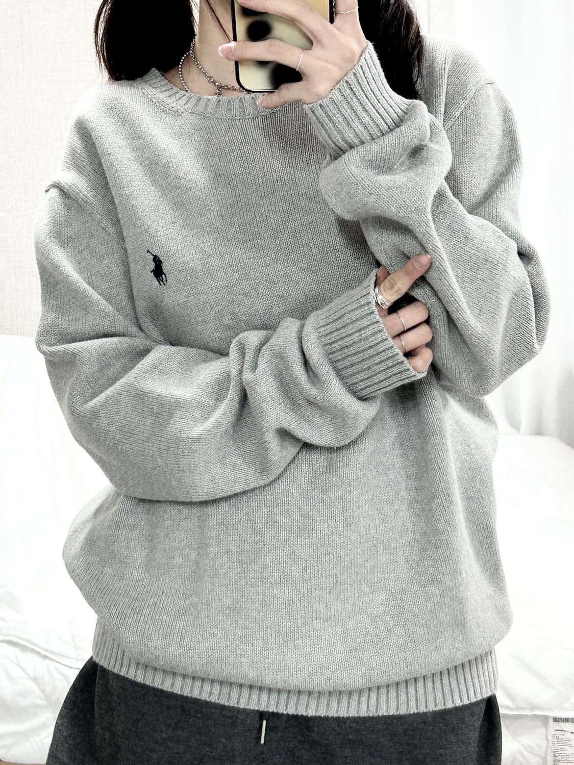 폴로 신형 네이비포니 그레이 니트 상품이미지2