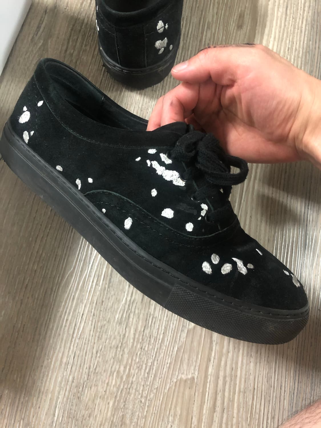 까르뱅 벚꽃자수 스니커 반스 어센틱 상품이미지2