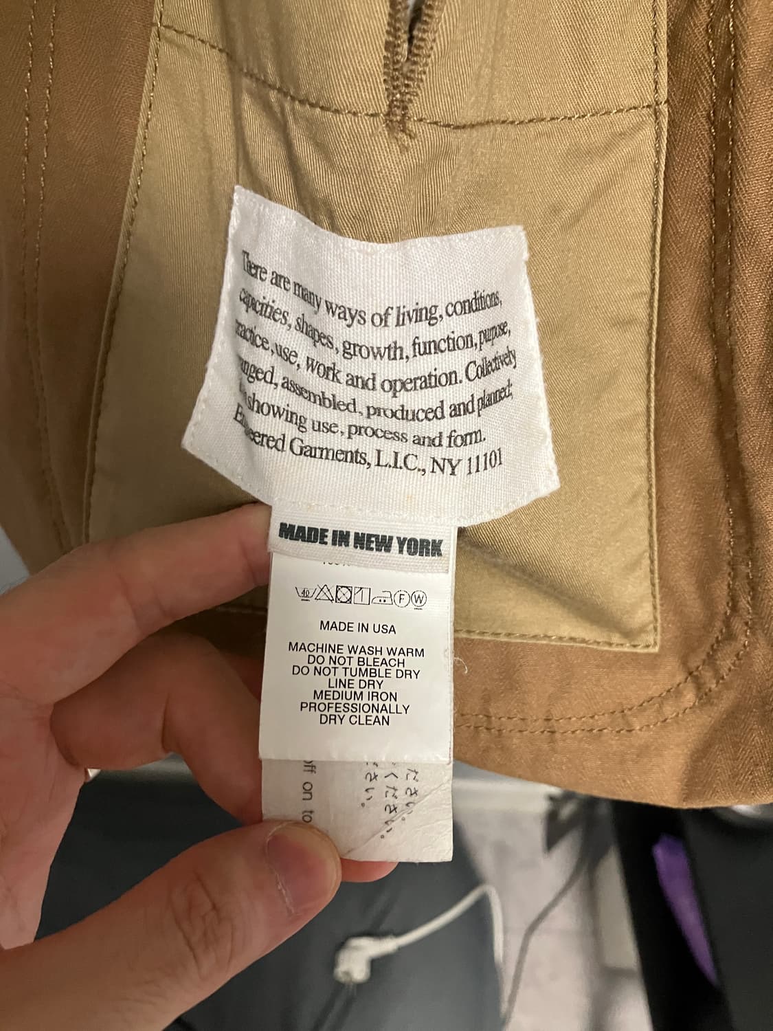 [S] 엔지니어드가먼츠 베드포드 HB Twill (Khaki) 상품이미지6