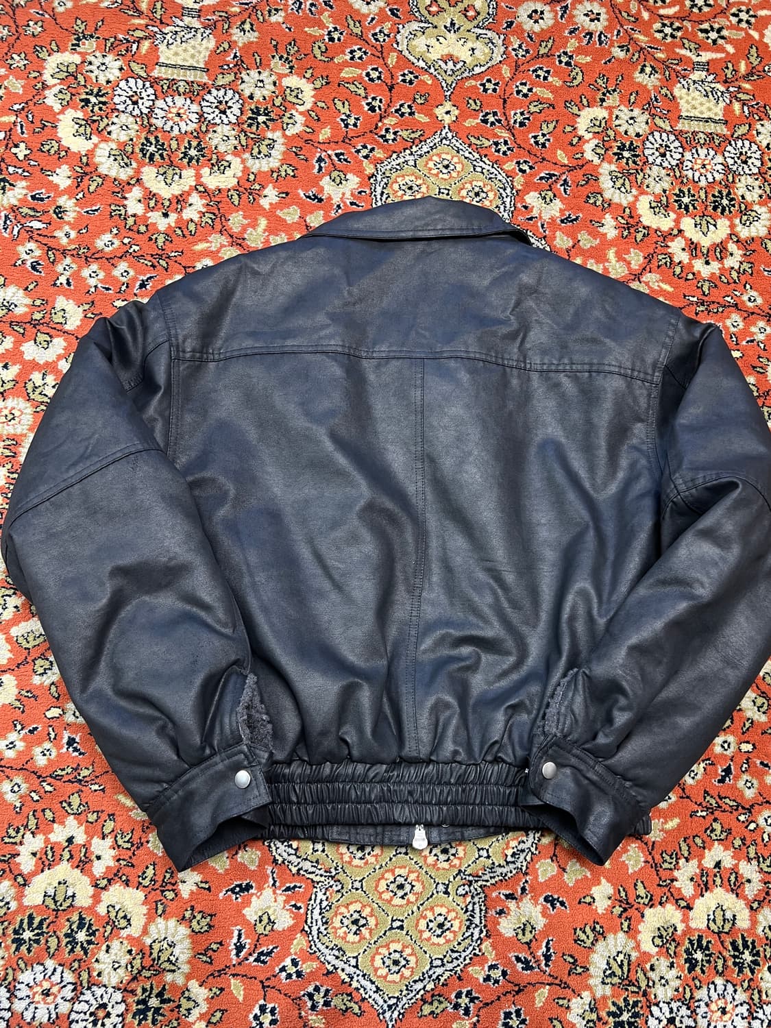 Gentle cover 크롭 무스탕 자켓 블랙 L 상품이미지4