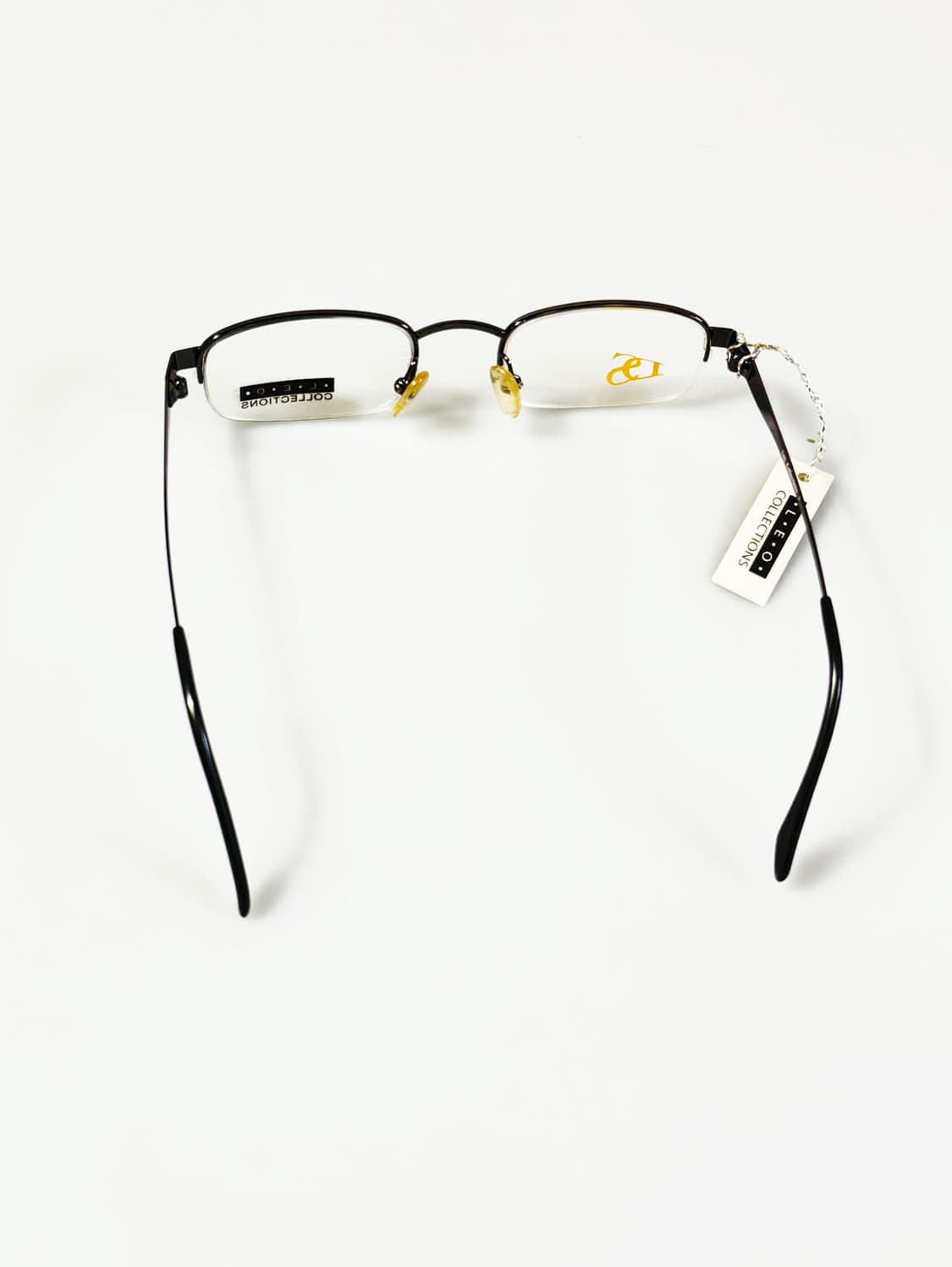 LEO COLLECTION 반무테 스퀘어 메탈 빈티지 안경 상품이미지5