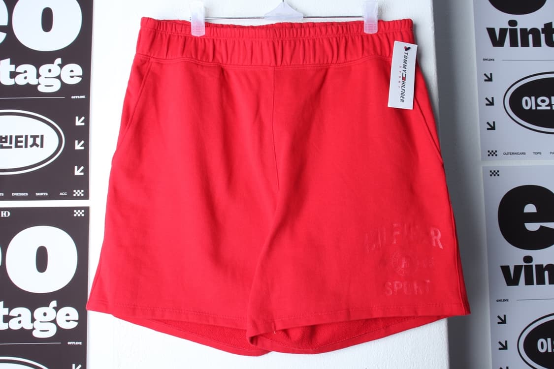 (M-L) 타미힐피거 반바지 팬츠 새상품 밴딩 레드 올드스쿨-P10109 상품이미지2